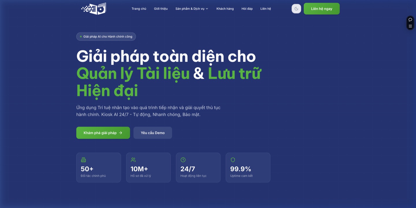 ADDJ — Website Giải pháp Chuyển đổi số & Kiosk AI