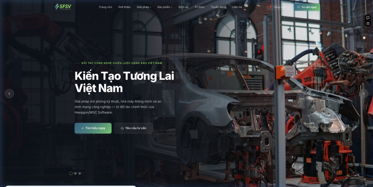 SFSV — Website Giải pháp Nhà máy Thông minh