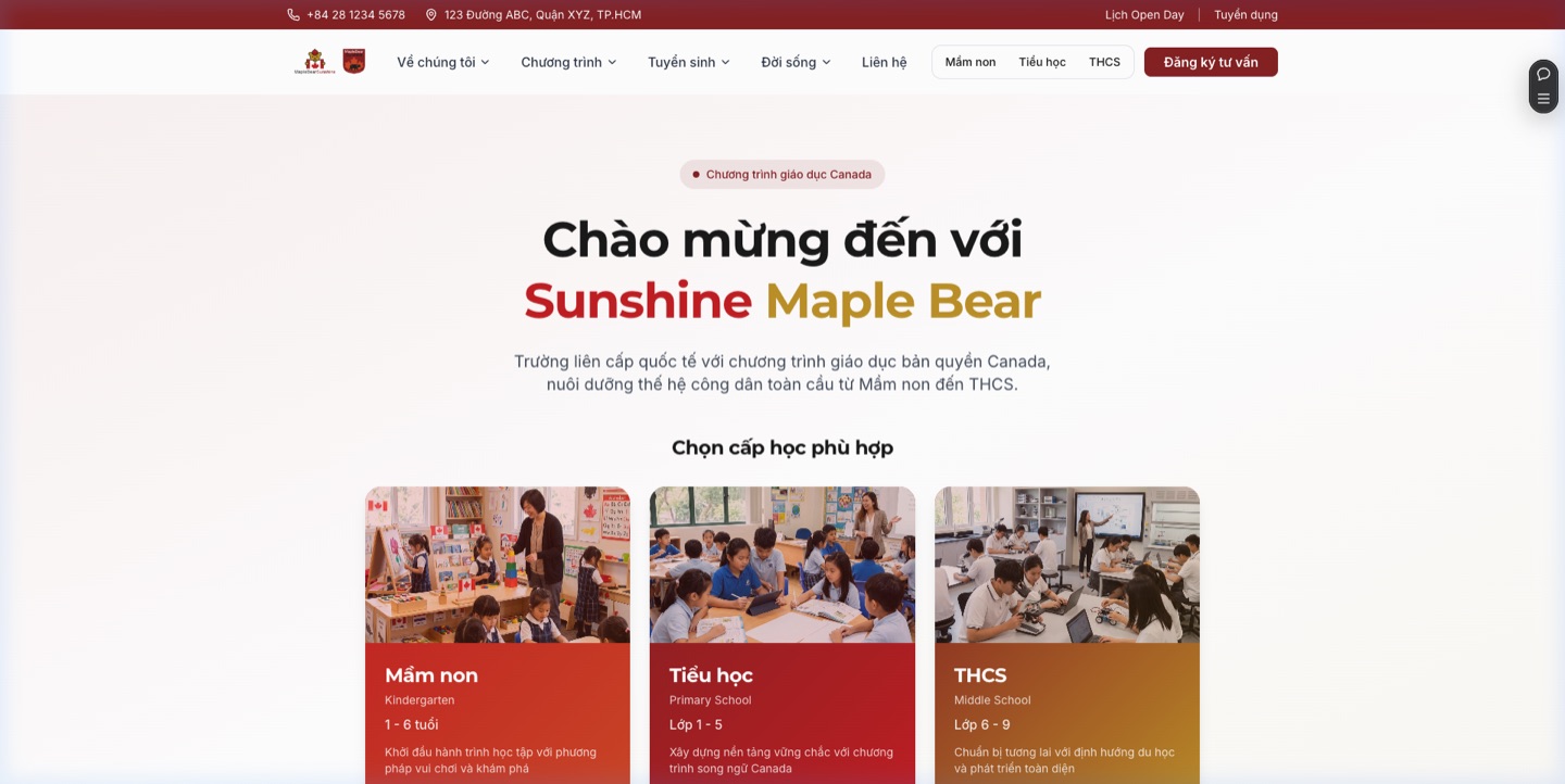 Sunshine Maple Bear — Website Trường Liên cấp Quốc tế